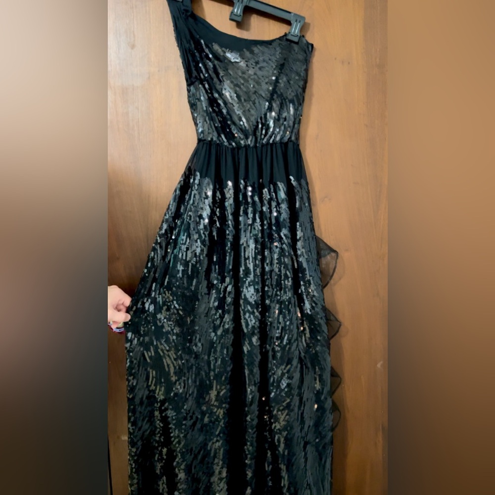 New Black-tie Event Custom Sequin Black Dress